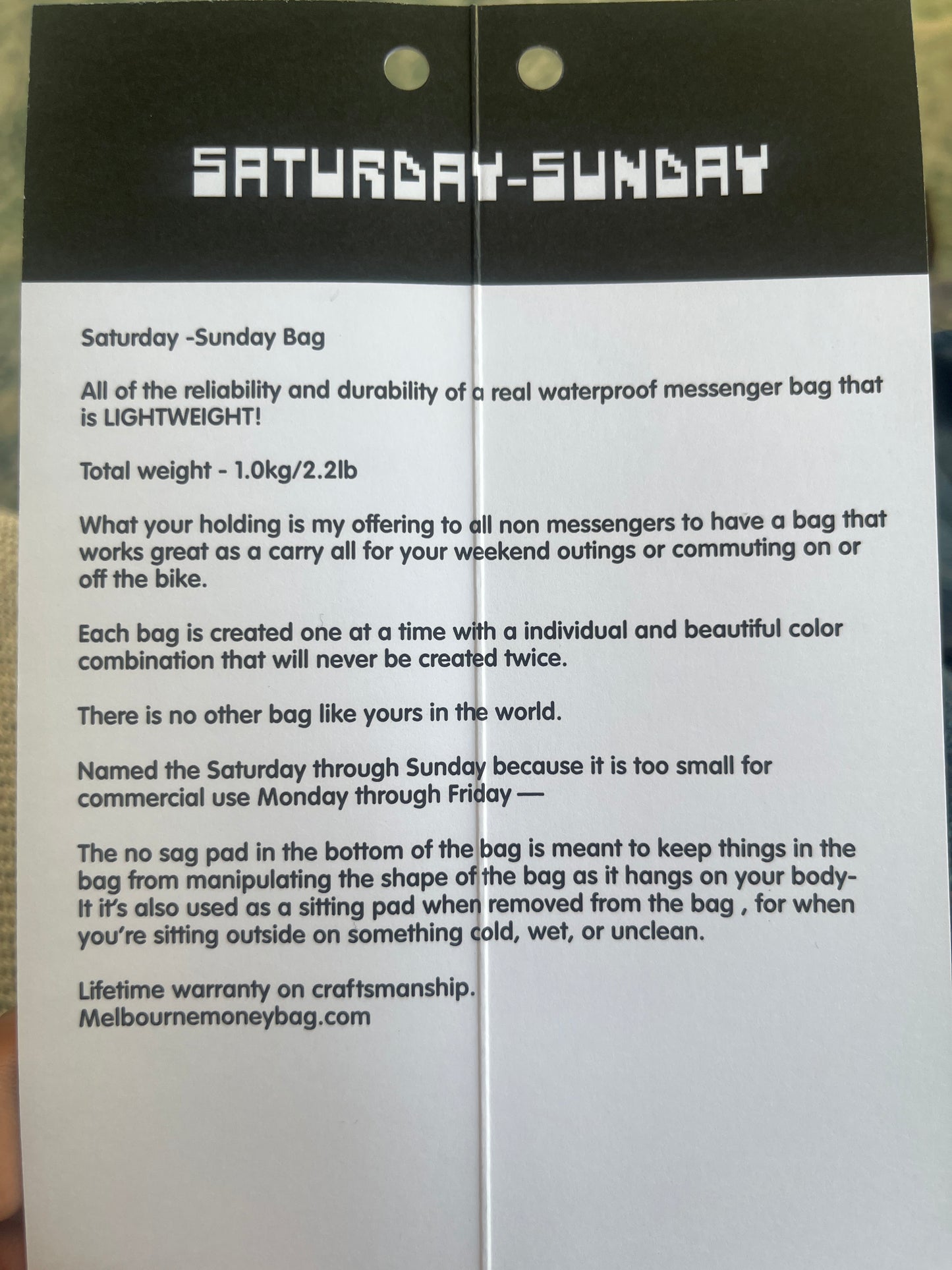 Saturday through Sunday model